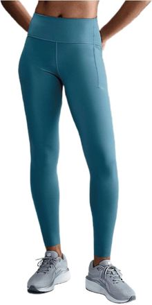 Nike Swift High Waisted 7/8 Running Leggings With Pockets In Smokey Blue