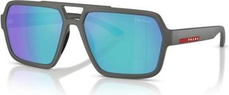 Prada PS A06S Zonnebril - Heren - Zonnebrillen - Grijs - 59 MM - Nylon - Accessoires