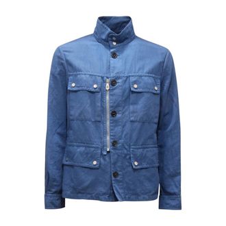Peuterey Light Jacket - Heren - Zomerjassen - Blauw - M - Katoen - Jassen