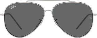 Ray-Ban Aviator Reverse Zonnebril - Heren - Zonnebrillen - Grijs - 59 MM - Nylon - Accessoires