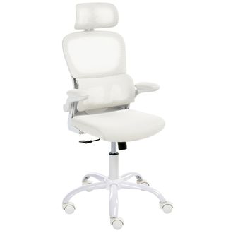 Beliani Silla De Oficina Moderna Tapizado De Malla Base De Hierro Giratoria Altura Ajustable Reposacabezas Reposabrazos Acolchados Respaldo Reclinable Mecanis