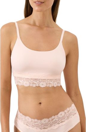 Pact Lace Modern Scoop Bralette Made With Organic Cotton in Soft Pink at Nordstrom, Size Xx-Large