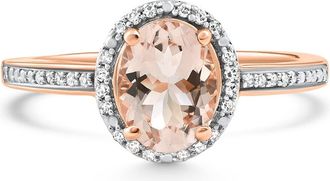 Pompeii3 1.84Ct Morganite Rose Gold Diamond Ring