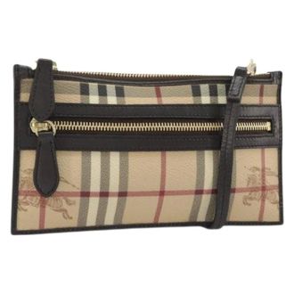 Burberry Pre-owned Plastic Shoulder Bag - Dames - Pre-owned - Beige - Maat: ONE Size Leer