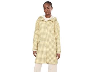 Levi's Ladies Rubberized Pu Rain Jacket Womens Coat Brown Check : LG, Polyurethane