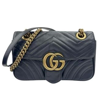 Gucci Pre-owned Cross Body Bags, female, Black, Size: ONE SIZE Pre-owned GG Marmont Shoulder bag