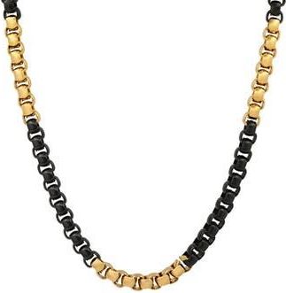HMY Jewelry Stainless Steel Two Tone Box Chain Necklace at Nordstrom Rack