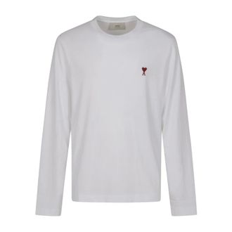 Ami Long Sleeve Tops, male, White, Size: L Quota Long Sleeve T-shirt