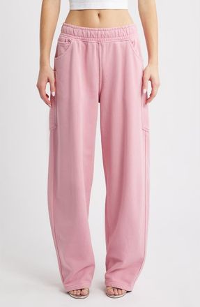AFRM Ryan Cotton Barrel Sweatpants in Clay Pink at Nordstrom, Size X-Large