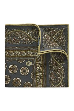 Dunhill Printed Mulberry Silk-Twill Pocket Square