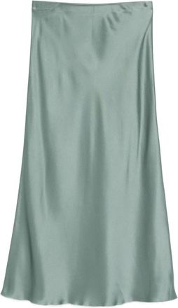 Malo satin midi skirt - Green