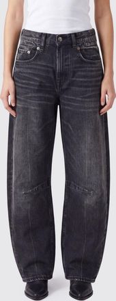 R13 Jeans baggy a cinque tasche in denim di cotone a vita media
