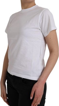 Balenciaga Womens White Cotton Crew Neck Short Sleeves T-Shirt
