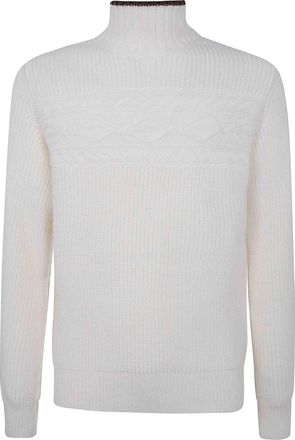 Ermenegildo Zegna Pure Wool Pearl Stitch High Neck