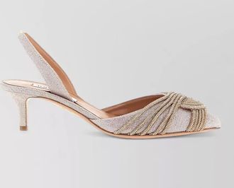 Aquazzura textile slingback pumps