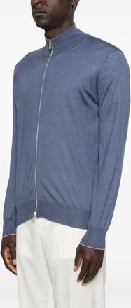 Brunello Cucinelli Mens Long-Sleeve Zip-Fastening Cardigan Ss26 M