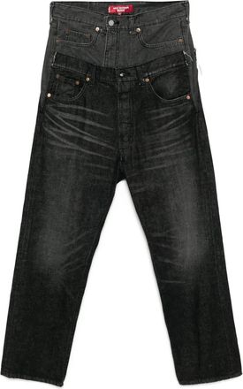 Junya Watanabe Jeans con design patchwork - Nero
