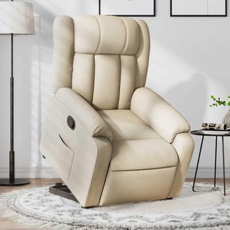 vidaXL Vidaxl - Sill&oacute;n Reclinable Elevable De Tela Color Crema