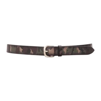 Orciani Camouflage Deep Riem - Heren - Accessoires - Groen - Maat: 110 CM Leer