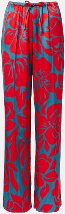 Dries Van Noten Pantaloni palazzo con stampa floreale