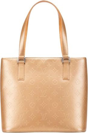 Louis Vuitton Pre-owned Leather Top Handle Bag - Dames - Vintage Shopper - Beige - ONE Size - Leer - Vintage