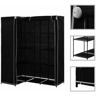 vidaXL Armario De Esquina Negro 130x87x169 Cm Vidaxl