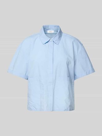 s.Oliver Red Label Relaxed Fit Hemdbluse aus reiner Baumwolle in Hellblau, Gr&ouml;&szlig;e 44