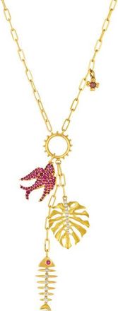 Hueb Penka 18K Gold Necklace in Yellow Gold/Pink at Nordstrom