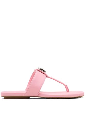 Marc Jacobs Dual T flip flops - women - Leather/Rubber/Leather - 37 - Pink