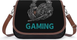 Generic Sorry I Cant Hear You I Am Gaming Womens Crossbody Bag Fashion Shoulder Handbags Message Tote Bag with Adjustable Strap