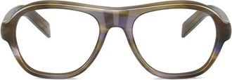 Prada pilot-frame glasses - Brown