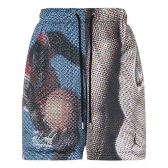 Nike Jordan Air Jordan Flight Heritage Pattern Printing Lacing Shorts Multicolor DM1393-010