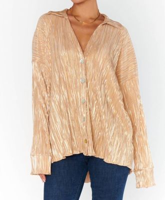 Show me your Mumu Everywhere Top In Gold Pleat