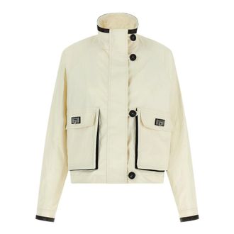 Ferragamo Tech Linen Jacket - female - Ferragamo - Light Jackets - White - XS - Jackets