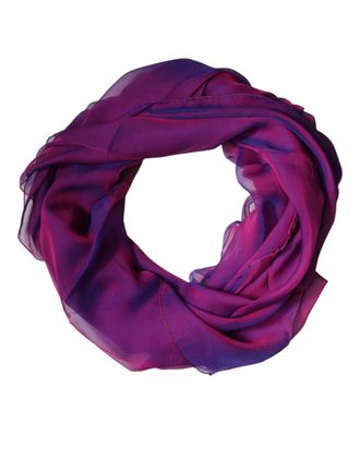 Dolce & Gabbana Womens Silk Rectangle Wrap Scarf Purple