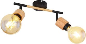 Globo Lighting Foco de techo doble negro mate 2x E27