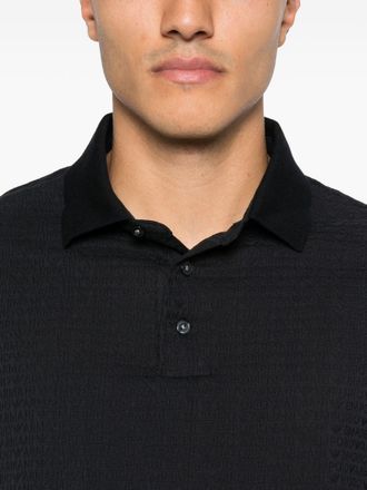Emporio Armani Cotton Polo - black