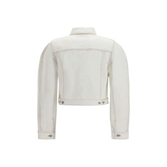 Jacquemus Womens White Cotton Denim Jacket Clothing