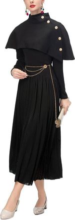 Burryco Burryco Black Solid Maxi Dress