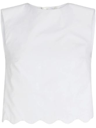 Patou Popeline cropped top - Wit