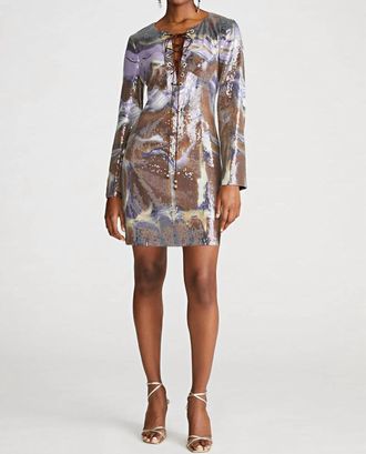 Halston Heritage Wynonna Dress In Earth Strata