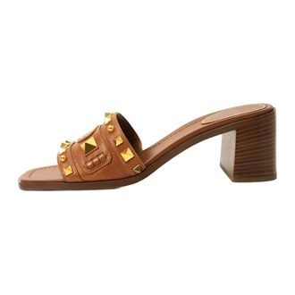 Valentino Heeled Mules, female, Brown, Size: 6 1/2 US Sandalo
