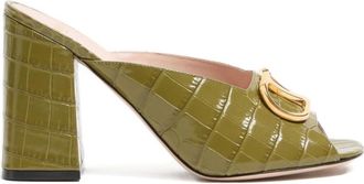 Valentino Garavani Heeled Mules, female, Green, Size: 7 1/2 US Heeled Mules