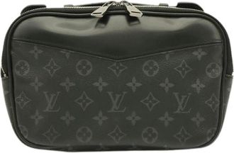 Louis Vuitton Pre-owned Monogram Eclipse 2way heuptas - Dames - Vintage Heuptassen - Zwart - ONE Size - Leer - Vintage