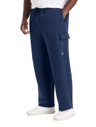 Reebok Big & Tall Performance Supersoft Cargo Sweatpants in Collegiate Navy at Nordstrom, Size 1X Big