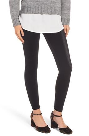 Commando Perfect Control Top Velvet Leggings in Black at Nordstrom, Size X-Large