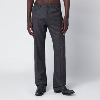 Balenciaga Grey pinstripe wool pants