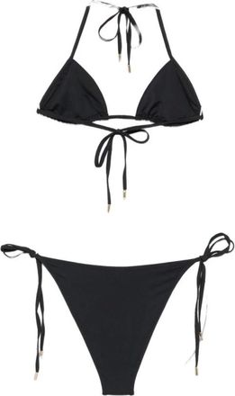 Marine Serre Bikinis, female, Black, Size: M Triangle Jersey Bikini Set