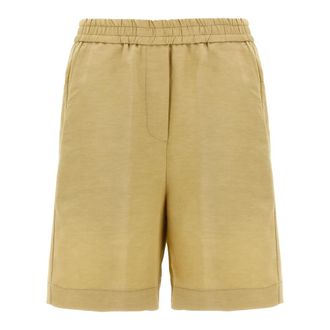 Nude Shorts - Dames - Korte Broeken - Beige - 2XS - Linnen - Korte Broeken