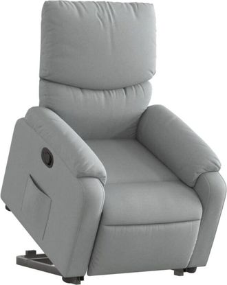 vidaXL Vidaxl - Sillón reclinable elevable de tela gris claro